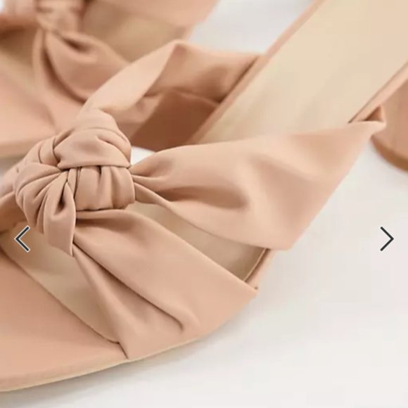 Exclusive Lorny Twist Front Mules in Blush - Picture 4 of 4